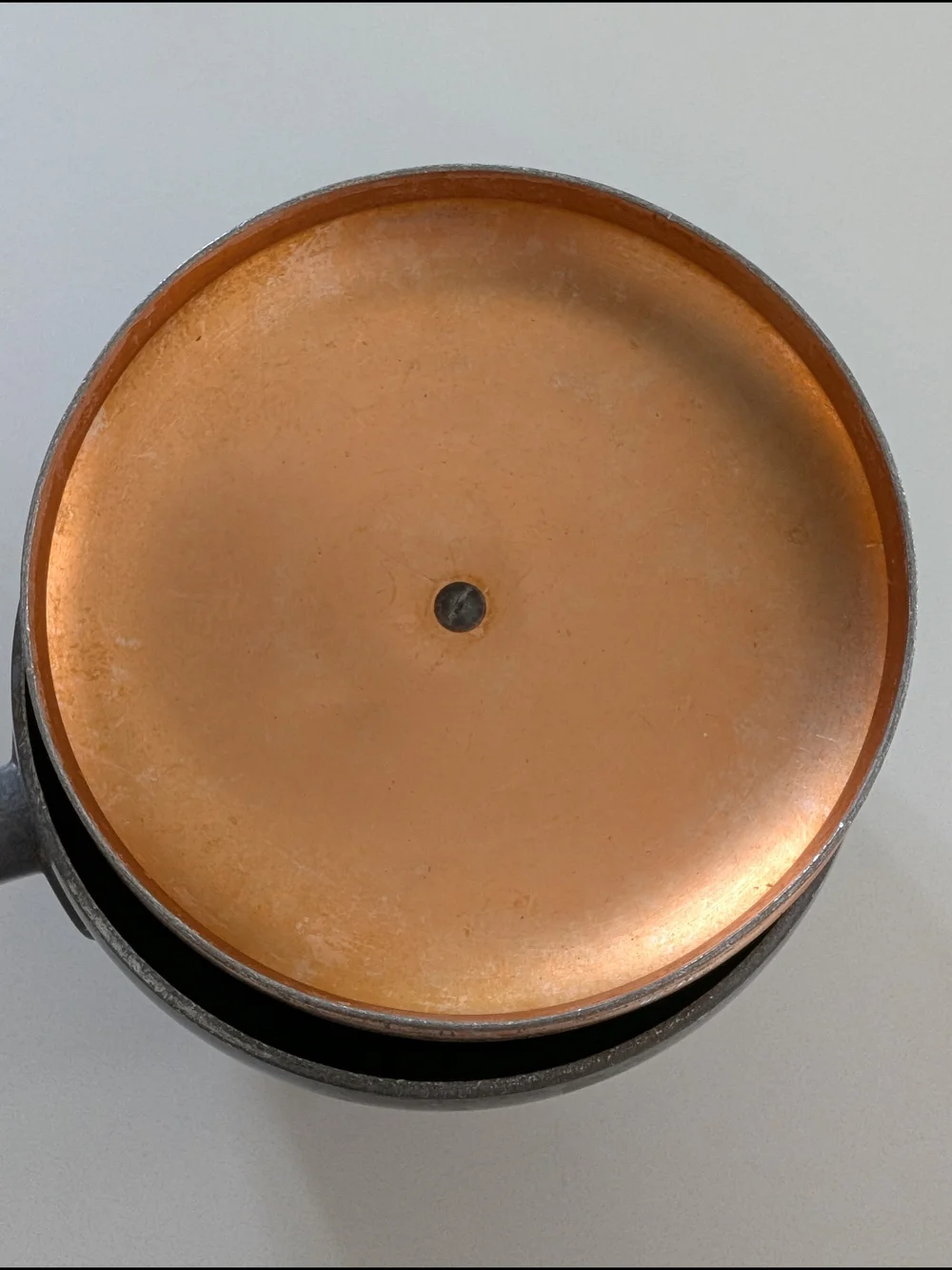 Vintage Wear-Ever Hallite 1.5 Qt Aluminum Saucepan Copper Lid No. 2101 1/2 MCM